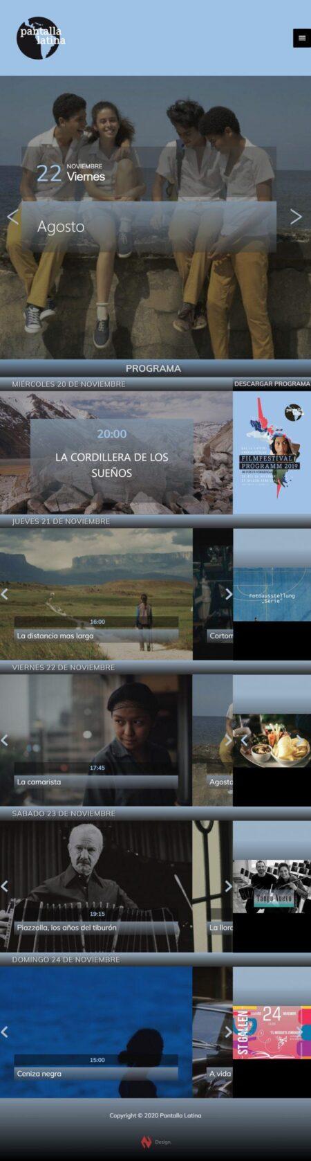 Pantalla Latina St. Gallen Filmfestival - Frontpage (tabletas)